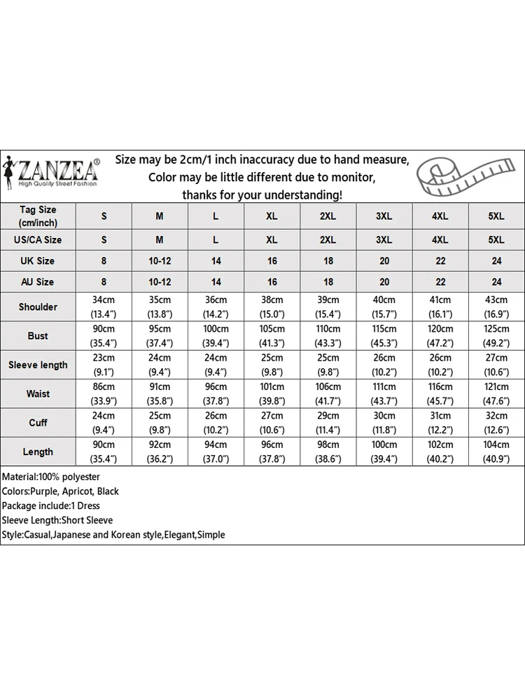 Elegancka sukienka na przyjęcie wizytowe 2025 ZANZEA Damska sukienka biurowa z dekoltem w serek Letnia sukienka do pracy dla kobiet OL Krótki rękaw Guziki Sukienka letnia