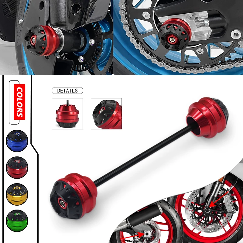 

NEW Front Axle Fork Crash Slider Falling Protection Kits For F800S F800R F800GT F800ST Motorcycle CNC Wheel Hub Protector Pad