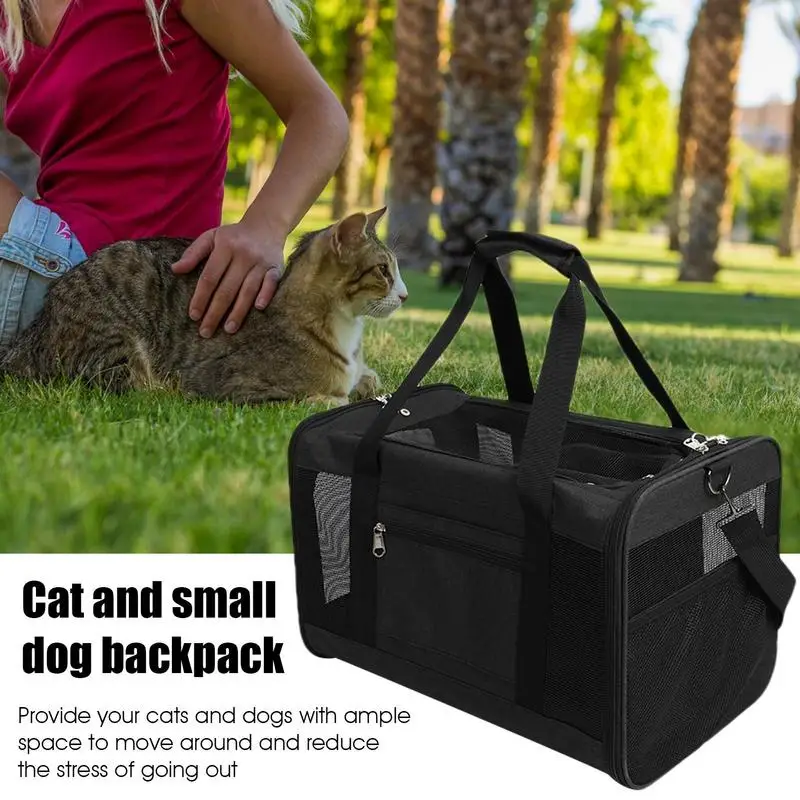 

Animal Carriers For Cats Adjustable Cat Carrier Soft Dog Crate Cat Accessories Animal Carriers Travel Oxford Cloth 2 Ways For