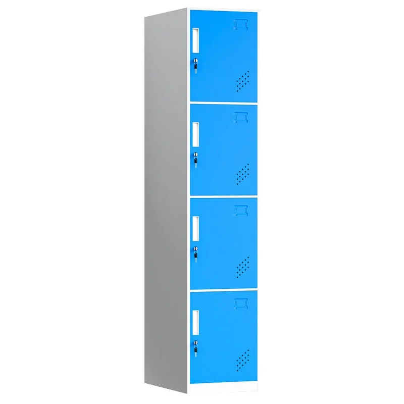 Color single-door locker, staff beauty salon, bathroom change wardrobe, iron storage with lock, gym storage cabinet
