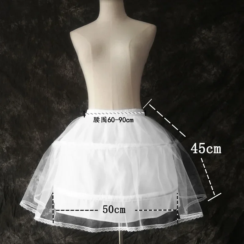 Petticoats Voor Kids Bloem Meisjes Jurken Meisjes Crinoline 2 Hoepel Rok Petticoat Lolita Rok Onderrok Vestido De Novia