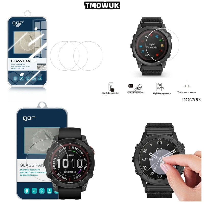 

For Garmin Tactix 7 Pro Tactix7 AMOLED Tactix 8 51mm Tactix8 47mm Tempered Glass HD Clear Film Screen Shield