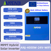 Hybrid Solar Inverter 4KW 6.2KW 11KW Off Grid On Grid Inversor 24V 48V Built MPPT 100A 120A Solar Charger Apply For Solar System