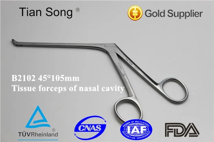 Tian Song 45 degree Nasal Tissue forceps of nasal cavity