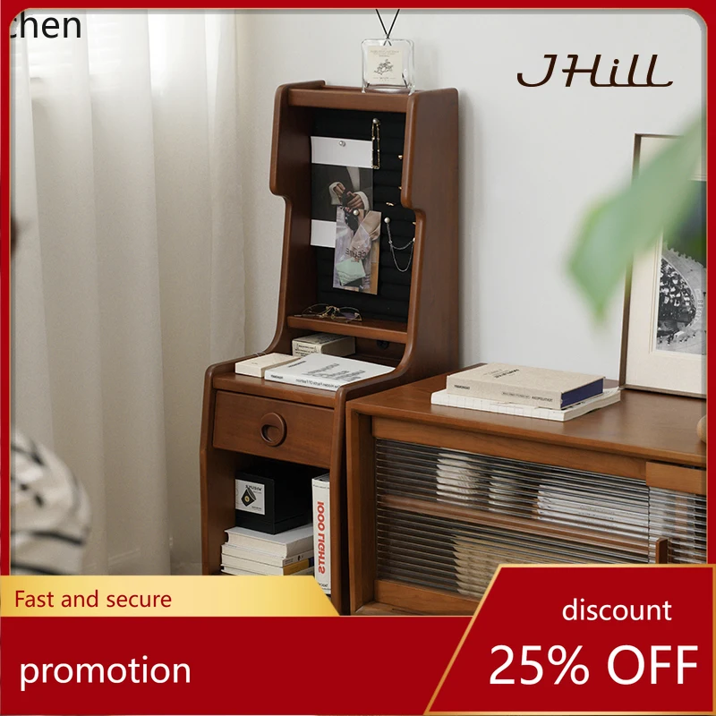 

YFY Nordic прикроватная тумбочка из массива дерева для спальни, простая прикроватная тумбочка для маленькой квартиры