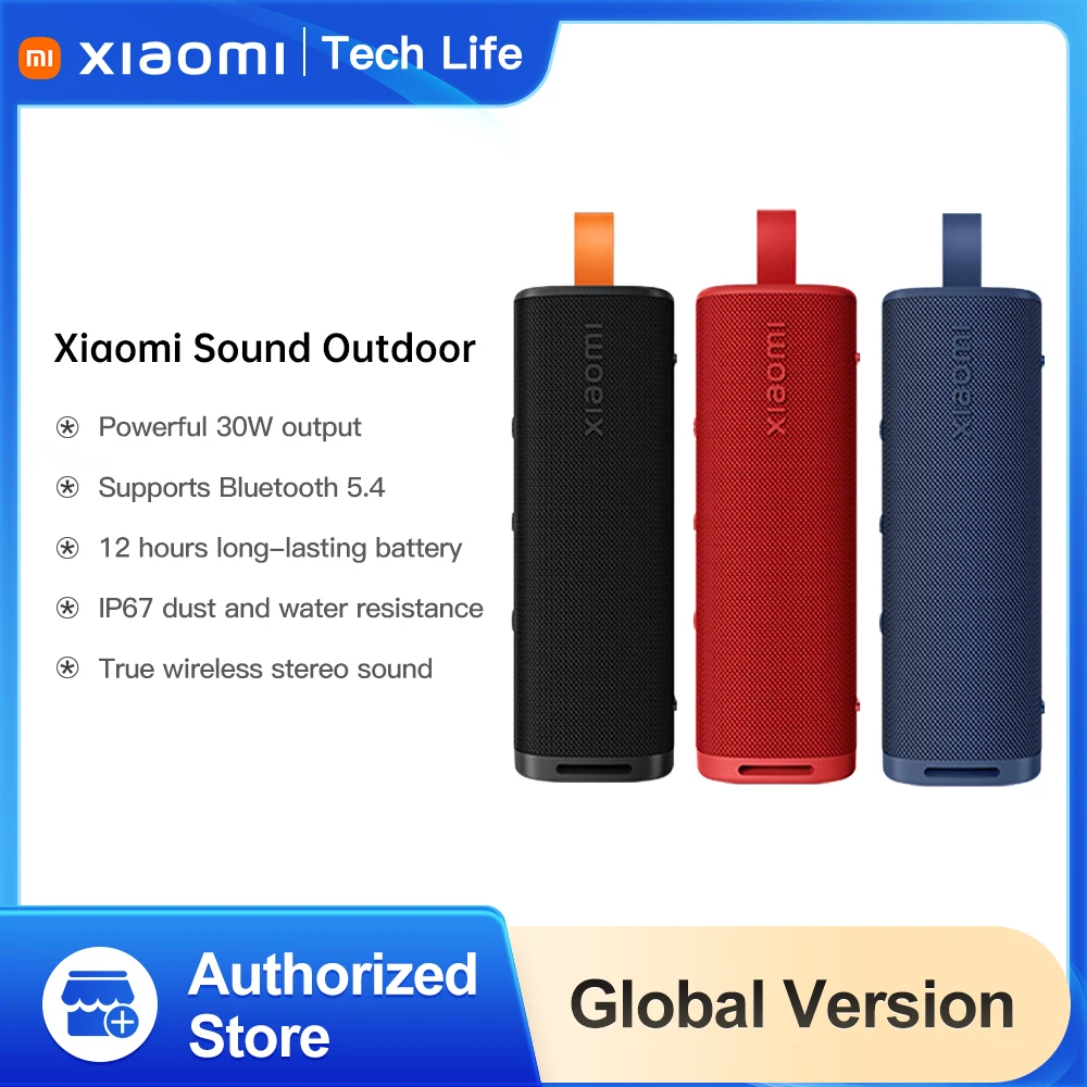 

Глобальная версия умной колонки Xiaomi Sound Outdoor с Bluetooth 5.4, защитой от пыли и воды IP67, до 12 часов автономной работы.