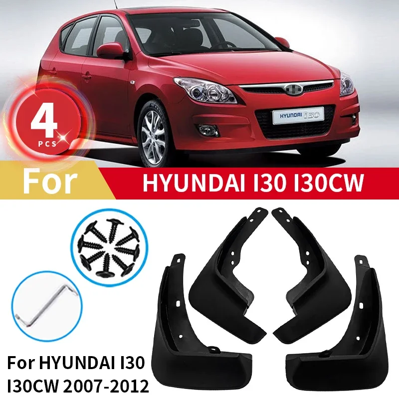 

For Hyundai i30 i30cw Wagon 2007 2008 209 2010 2011 2012 Mudguards Splash Guards Fender MudFlaps Front Rear Car Accessories 4pcs