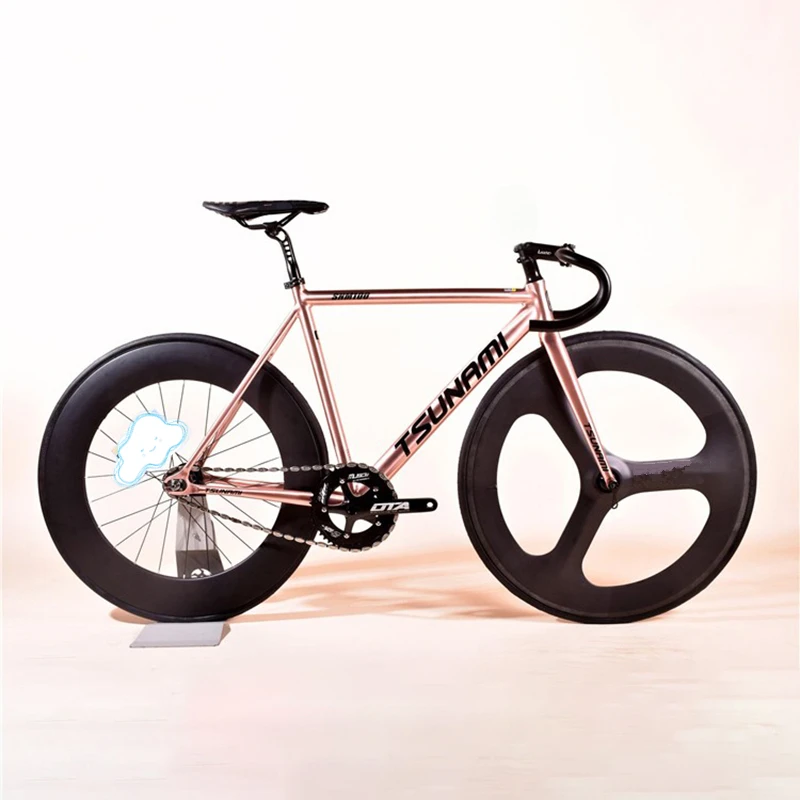 Rower Tsunami o stałej przekładni SNM100 rama ze stopu aluminium pojedyncza prędkość Fixie rower do wyścigowych części treningowych konfigurowalny