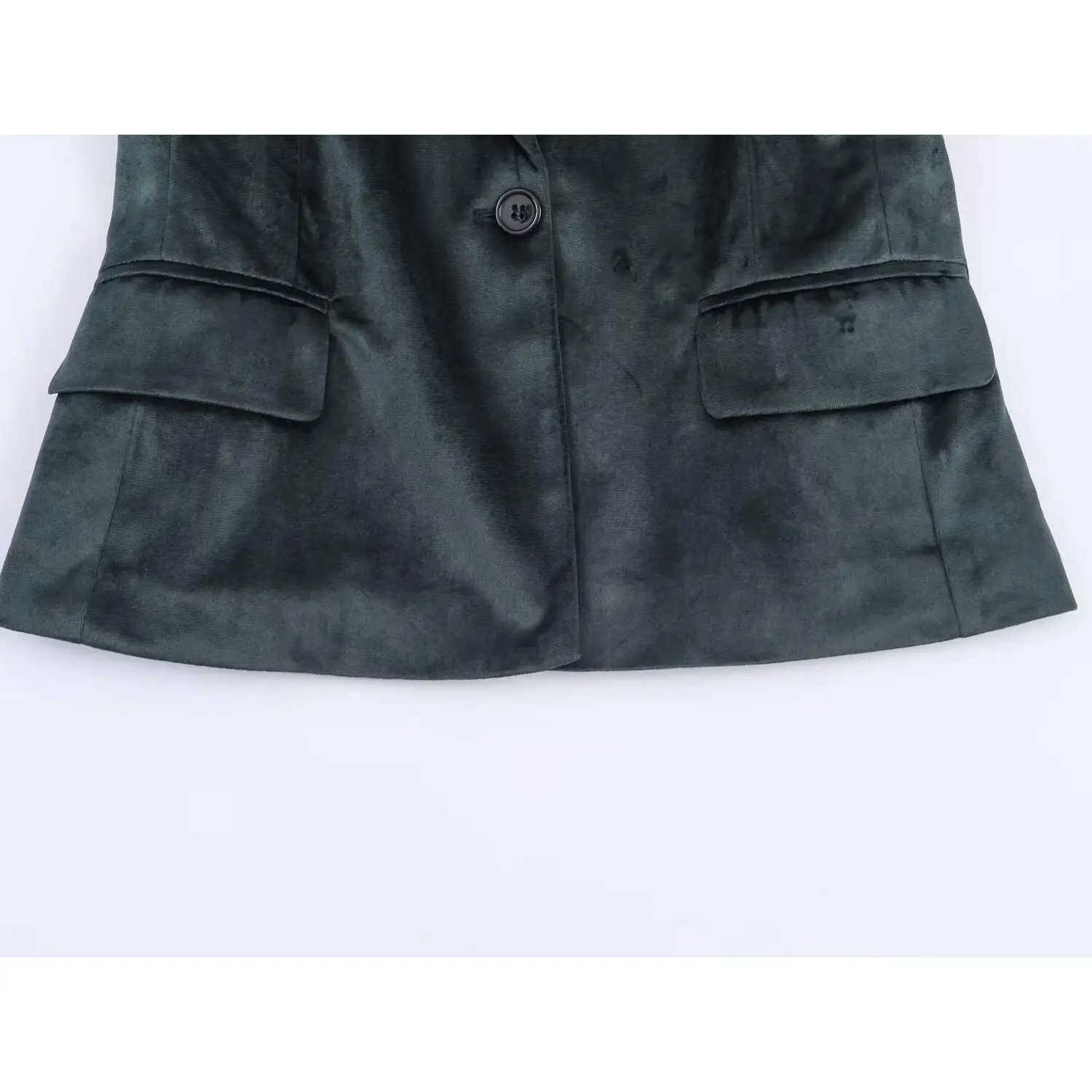 Aksamitny garnitur damski: marynarka i spodnie z rozszerzanymi nogawkami, nowość na jesień i zimę, elegancki, długi rękaw, ciepły, modny, dopasowany krój...