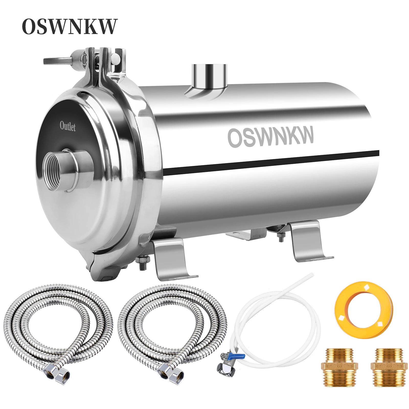 PVDF Water Purifier Whole House Ultration Water Filter 0.01um Filters SUS304 Drinkable Water Lasts Exceed 5 Years