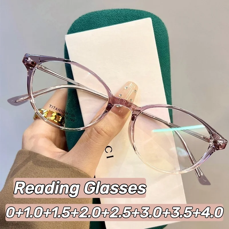 

Women’s INS Style Cat-Eye Presbyopia Glasses Gradient Small-Frame Nerd-Style Blue Light Lenses Reader Eyewear Diopter 0 To +4.0
