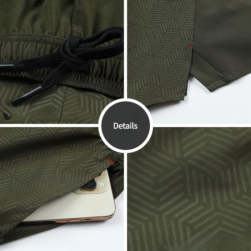 New Arrival Men Patchwork Casual Shorts Quick Dry Breathable Plus Size Outdoor Running Fitness Jogging Workout Sports Shorts