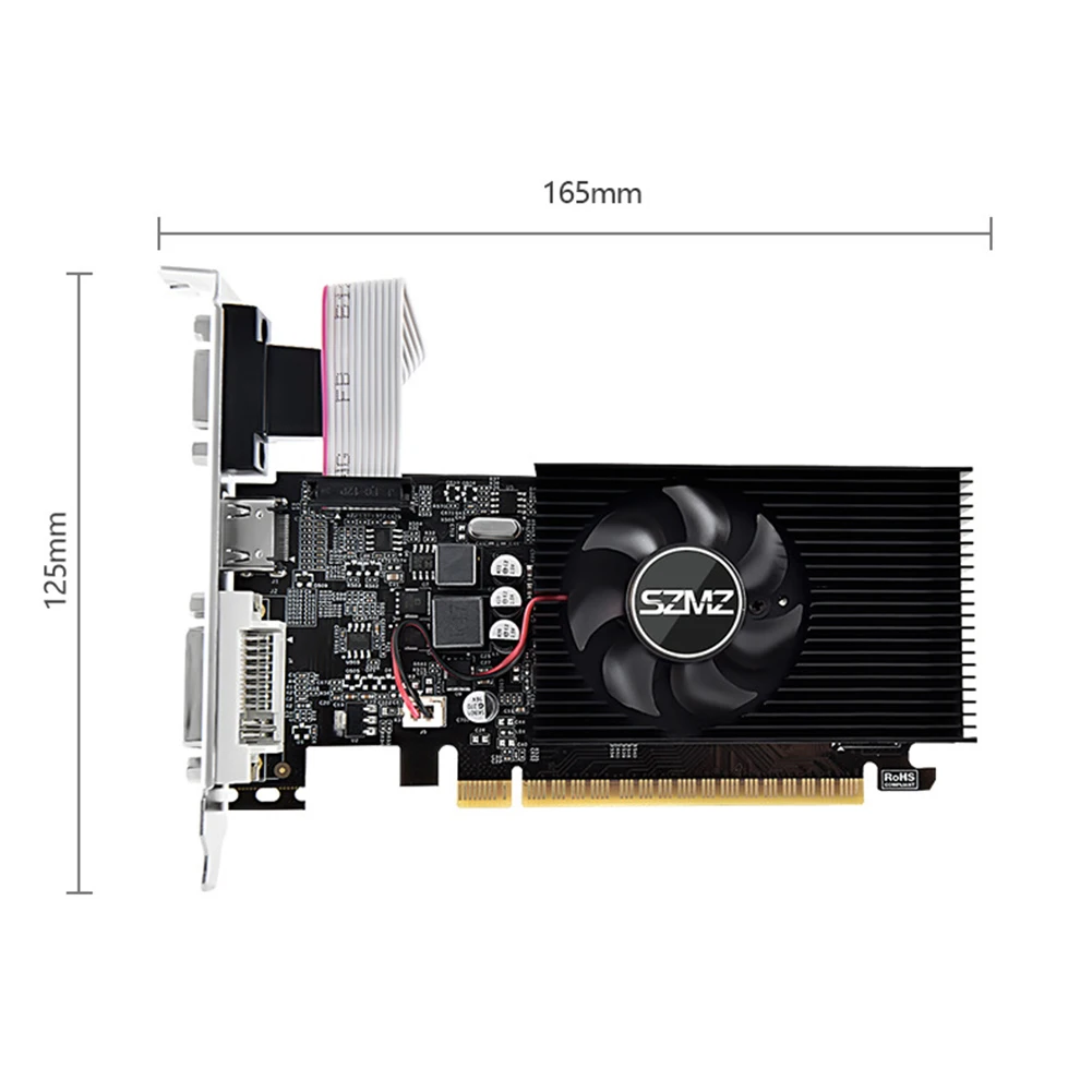 Placa gráfica de vídeo GT730 4GB DDR3, HD, VGA, DVI Port, PCI-E2.0, 16X, Jogos de computador, Ventilador mudo, GT610, 1G, 2G