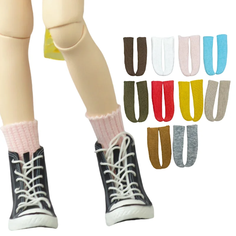 For Blythe Doll Threaded Socks for Ob24 Ob22 Azone Doll Athletic Socks