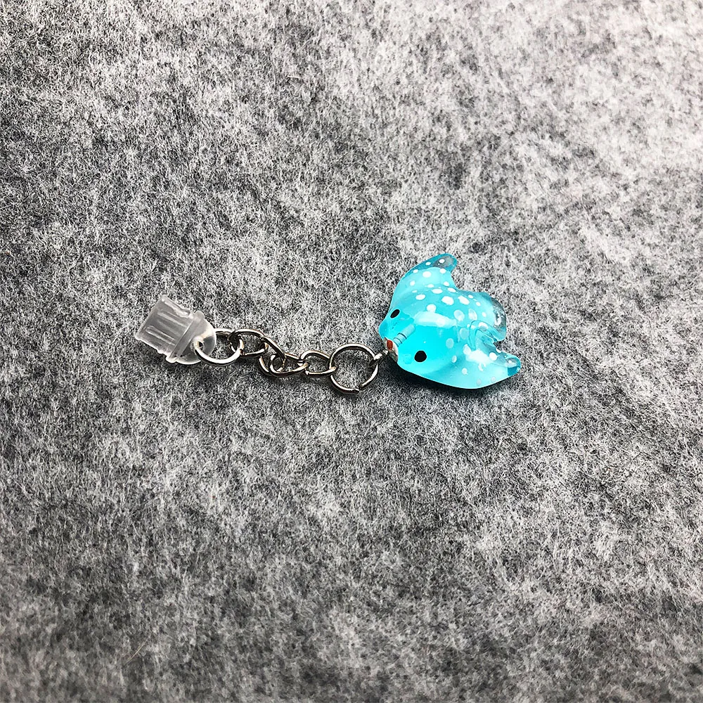 1PC Adorable Practical Resin  Stingray Sea Animal Charm Dust Plugs for Mobile Phone, Tablets, Laptops, USB-C & Lightening Port