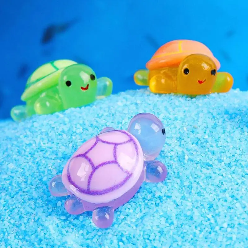 10piece Mini Growing Turtle Home Decor Landscaping Resin Crafts Glowing Turtle Garden Landscape Miniatures Ornaments