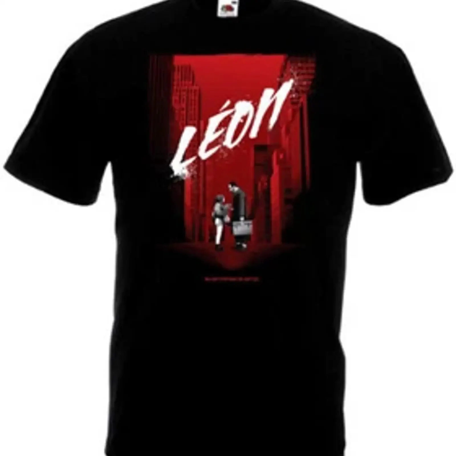Футболка с принтом кинопостера Leon The Professional v16, черная, все размеры от S до 5XL, винтажная, дизайнерская одежда с эффектом потертости, топ для повседневной носки