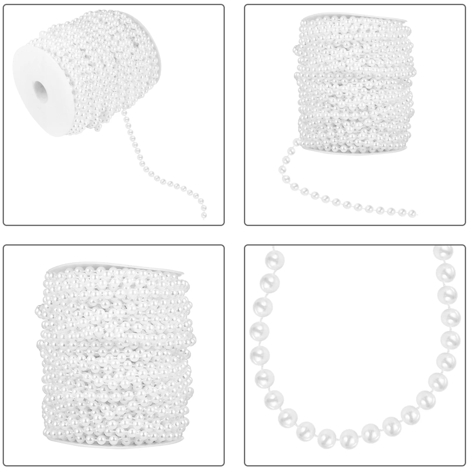 

1 рулон жемчужных бусин, гирлянда из искусственного жемчуга, нитка из бисера для свадебного декора, поделки своими руками, украшение для вечеринки, смола, пластиковая цепочка, обрезка