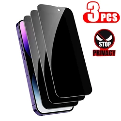 3PCS Privacy Screen Protector for IPhone 14 13 11 15 16 Pro Max 12 Mini XS XR X 7 8 Plus Full Cover Anti-Spy Tempered Glass Film