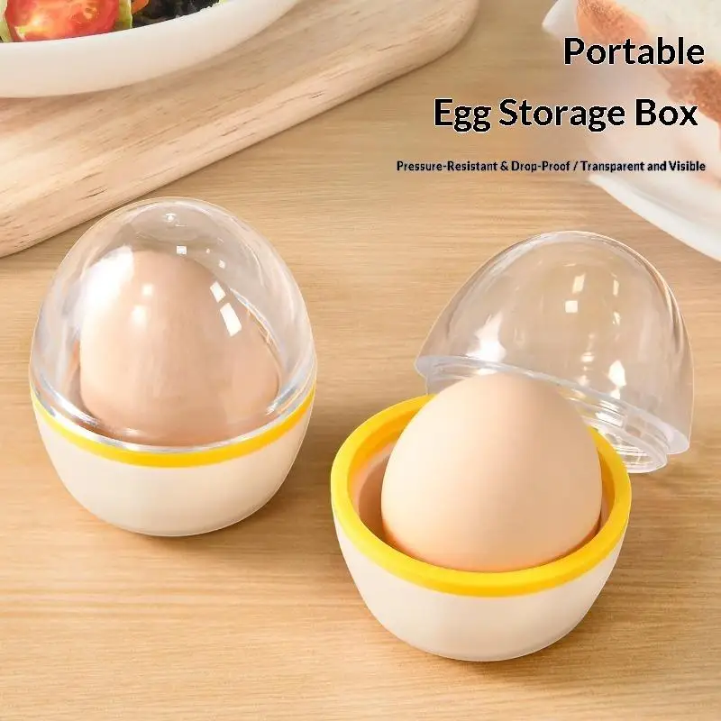 Portable Egg Holder Case, Shatter-Proof Boiled Egg Container for Office, School, Gym and Picnic