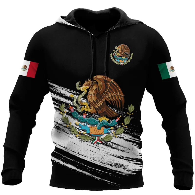 Mexico National Emblem Flag 3d Print Autumn Men/Women Hoodie Casual Oversized Pullover Popular Sweatshirt Fashion Men Clothing