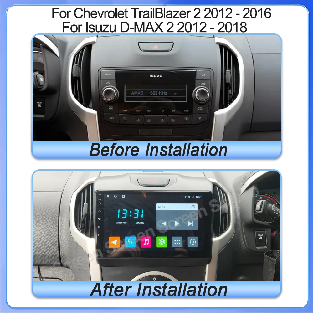 Android 16 For Chevrolet Trailblazer 2 2012 - 2016 For Isuzu D-max 2 Multimedia Player Android Auto Screen5g Wifi 2din Dvd Gps