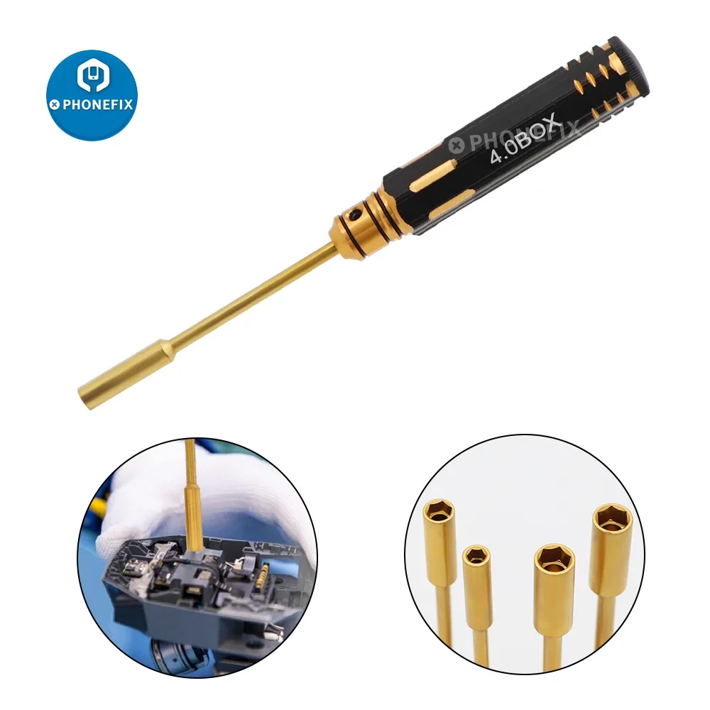 4 in 1 Hex Screwdriver 4.0/5.5/7.0/8.0mm Wrench Hand Tool Set for RC Quadcopter Helicopter Multi-Axis FPV Drone Model Repair Kit