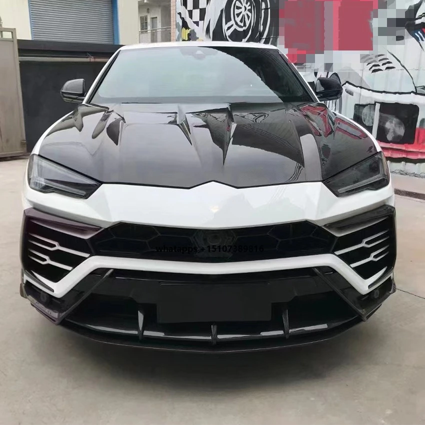 Top Style Dry Carbon Fiber Hood Engine Cover Hood Scoop for Lambo URUS Body Kit