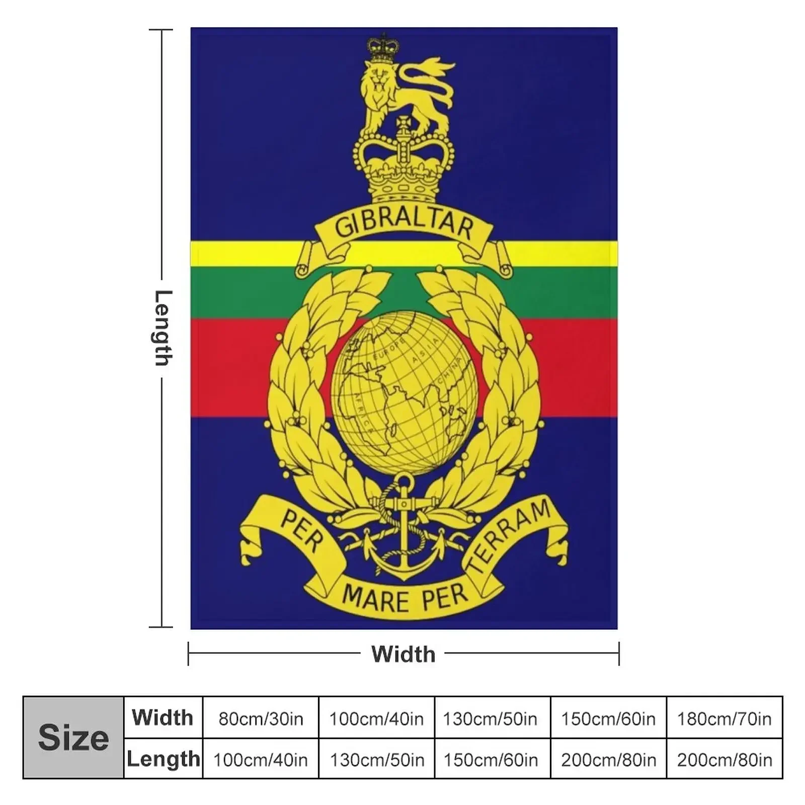 Flag of the Corps of Royal Marines Throw Blanket Bed linens Soft Blankets