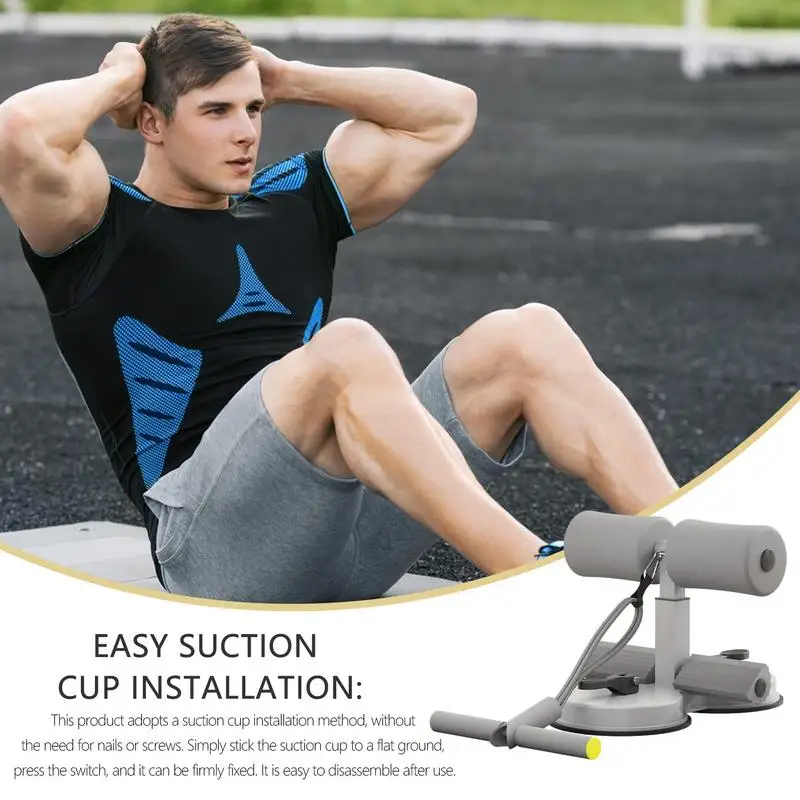 Sit Up Foot Holder Sit-up Aid Machine Exercise Bar With 2 Strong Suction Cups Stable Abs Assistant Device Situps Equipment For