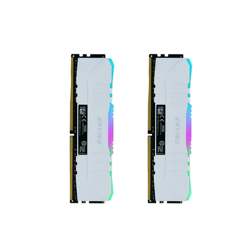 ERYING(2 pièces) Mémoire RAM de bureau DDR4 16 Go 16 Go 3200Mhz XMP RVB Mémoire de jeu U-DIMM personnalisée pour kit i9 i7 Carte mère