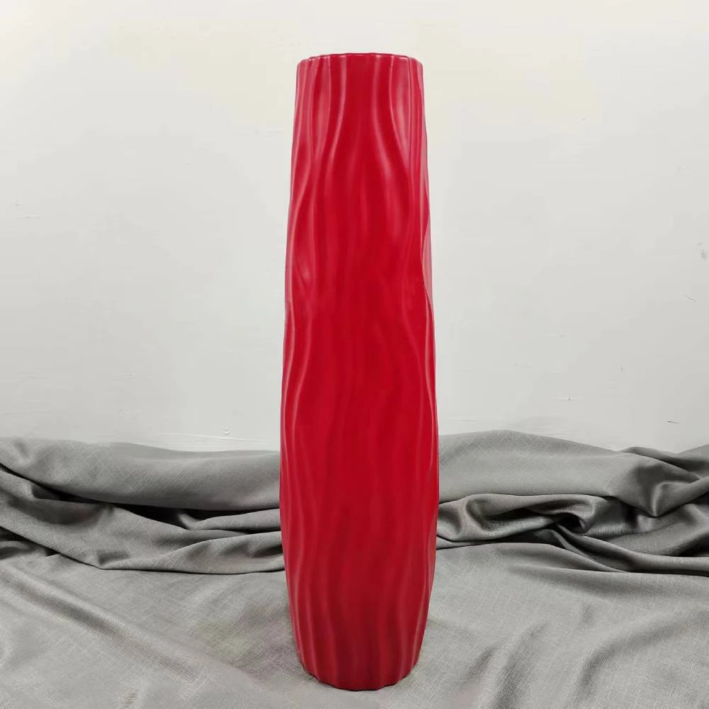 

Декоративная ваза Современная высокая ваза Изысканный дизайн линии Ваза для дома Гостиная