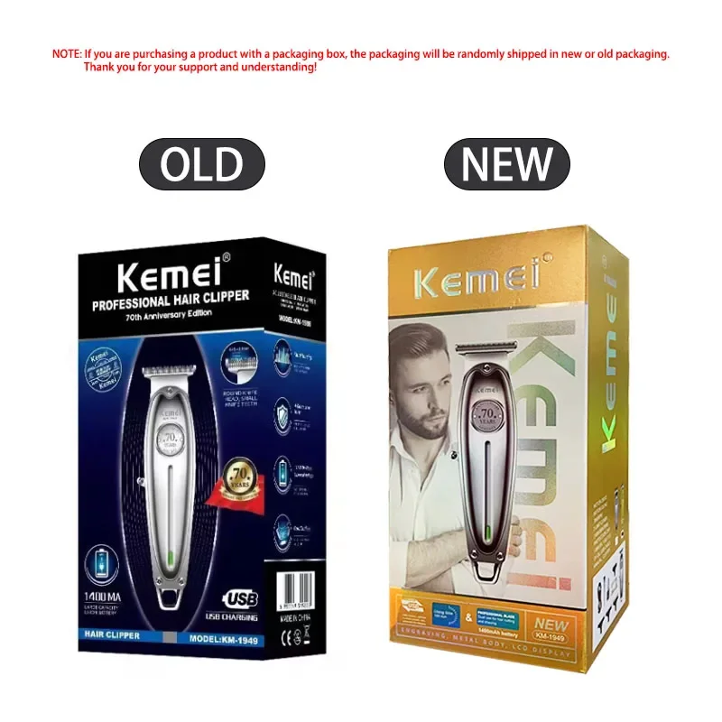 Kemei KM-1949 Pro electric barber full metal professional hair trimmer for men beard hair clipper finishing hair cutting machine image 6