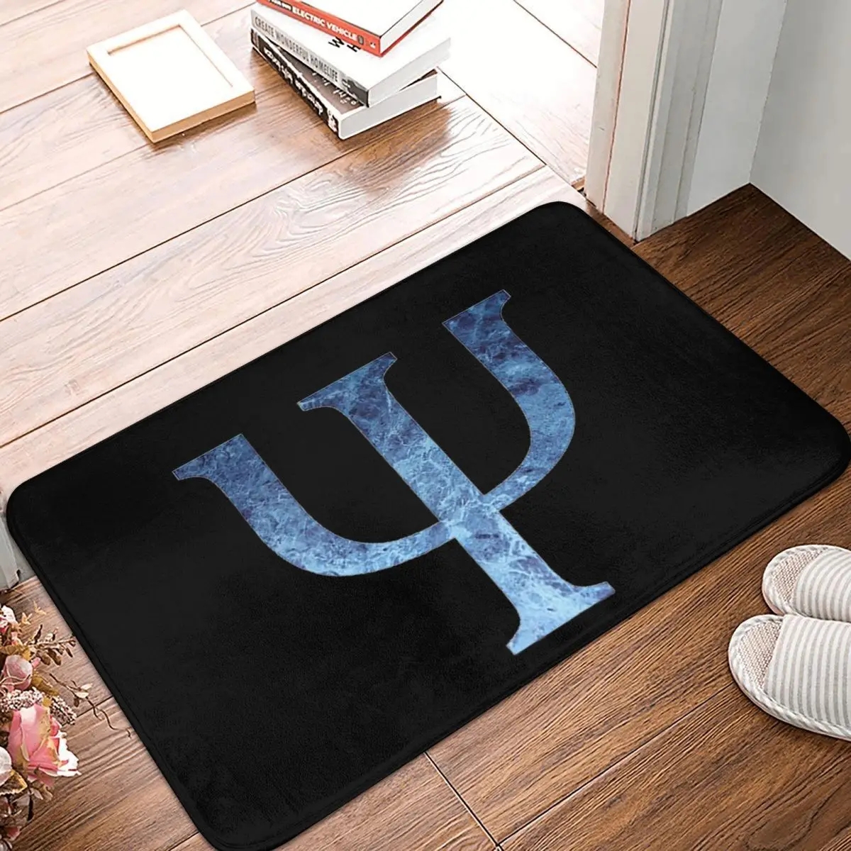 Psychology Marble Psi Symbol Psychologist Teacher Gift Doormat Rug Carpet Mat Footpad Entrance Kitchen Bedroom Balcony Toilet