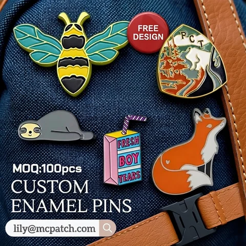 [Minimum 100pcs] Custom Logo Enamel Pin Soft/Hard Label Customized Metal Badges Lapel Brooches On Backpack Or Friend Gift
