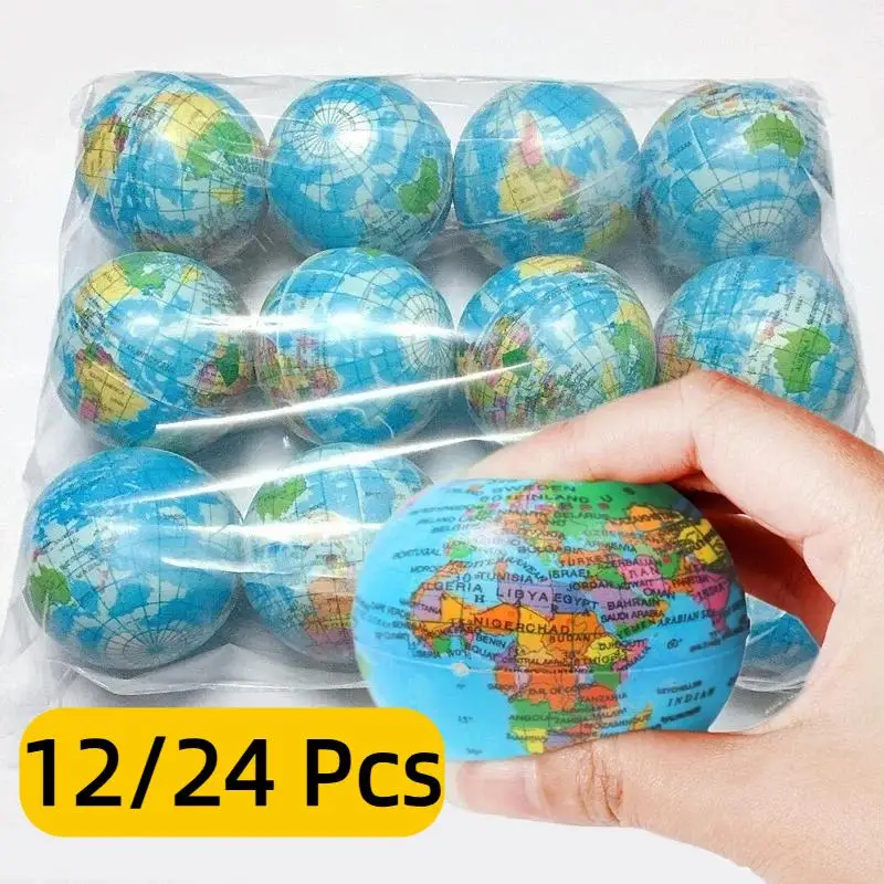 12pcs Funny Squeeze Toys Stress Relief PU Foam Squeeze Ball Hand Wrist Exercise Sponge Toys For Kids Adults Child Creative Gifts