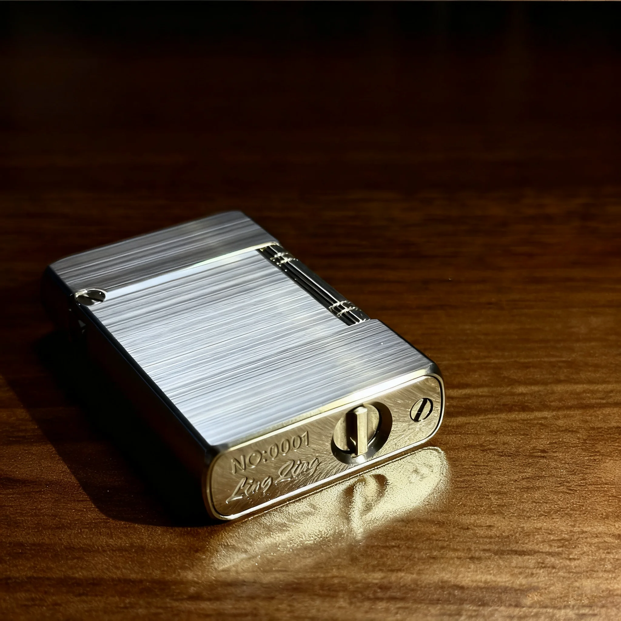 CNC Full Stainless Steel Fuel Oil Lighter Durable Side Pulley Ignition Mechanical Flip Pocket Lighter Gift