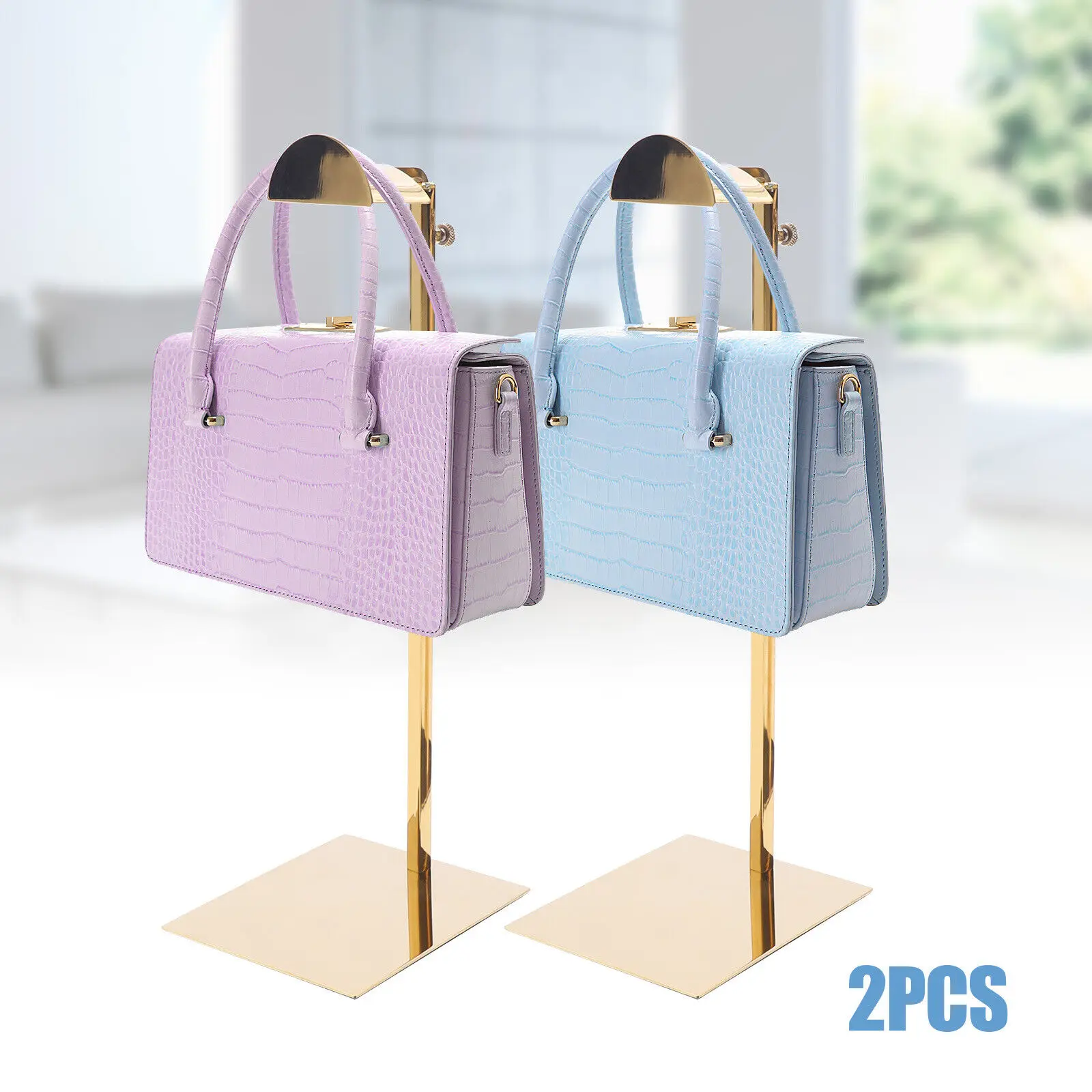 

2x Handbag Display Stand Holder Hanging Bag Rack Display for Retail Store