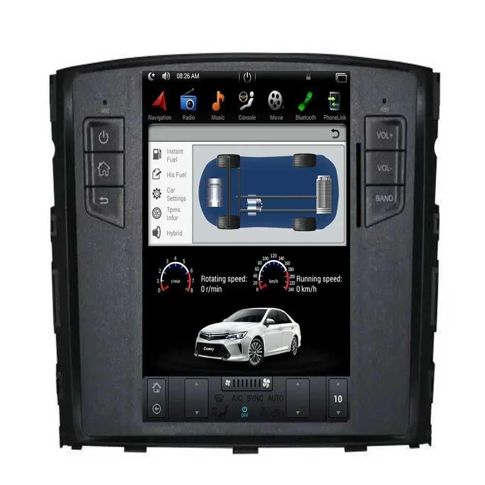 12,3 "RK PX6 para Mitsubishi Pajero 4 V80 V90 V97 2006-2017 pantalla Tesla Android Radio de coche reproductor de vídeo Multimedia navegación GPS