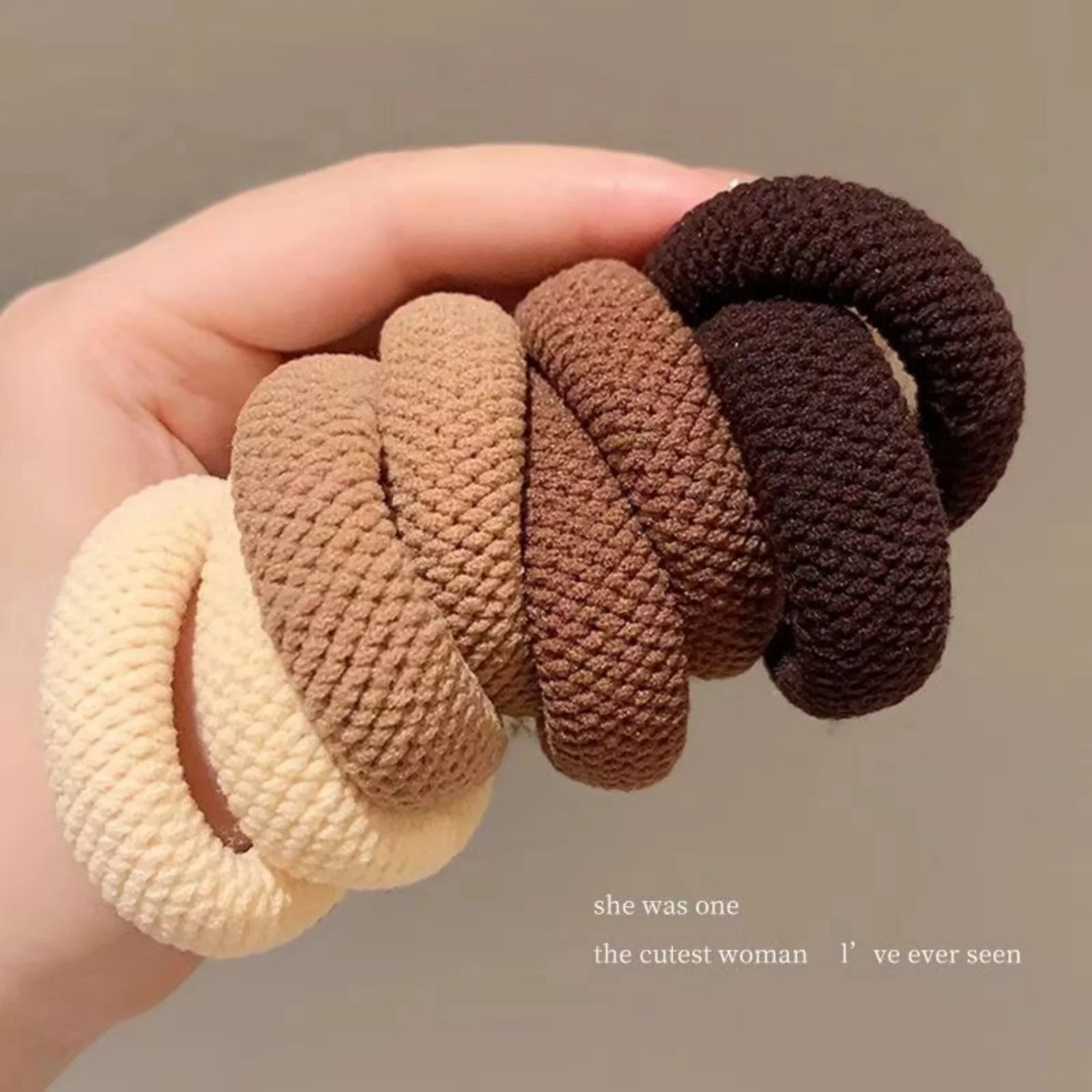 5/10 Mix Color High Elasticity Thickened Versatile Simple Scrunchies, Hair-Friendly (Random Color) Hair Ties Hair Rope