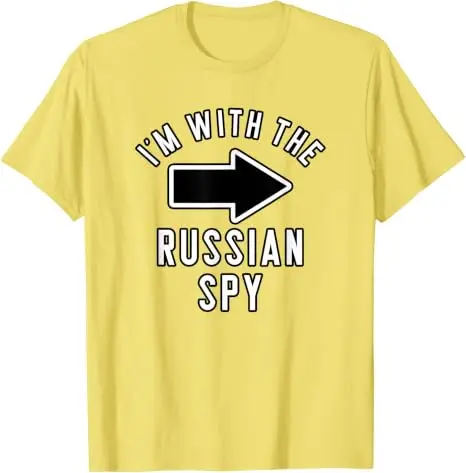 Halloween-Kostümshirts für Paare „Ich bin beim russischen Spion“ T-Shirt Y2K Persönlichkeitsdruck mit sarkastischem Spruch Neuheit – Detail 17