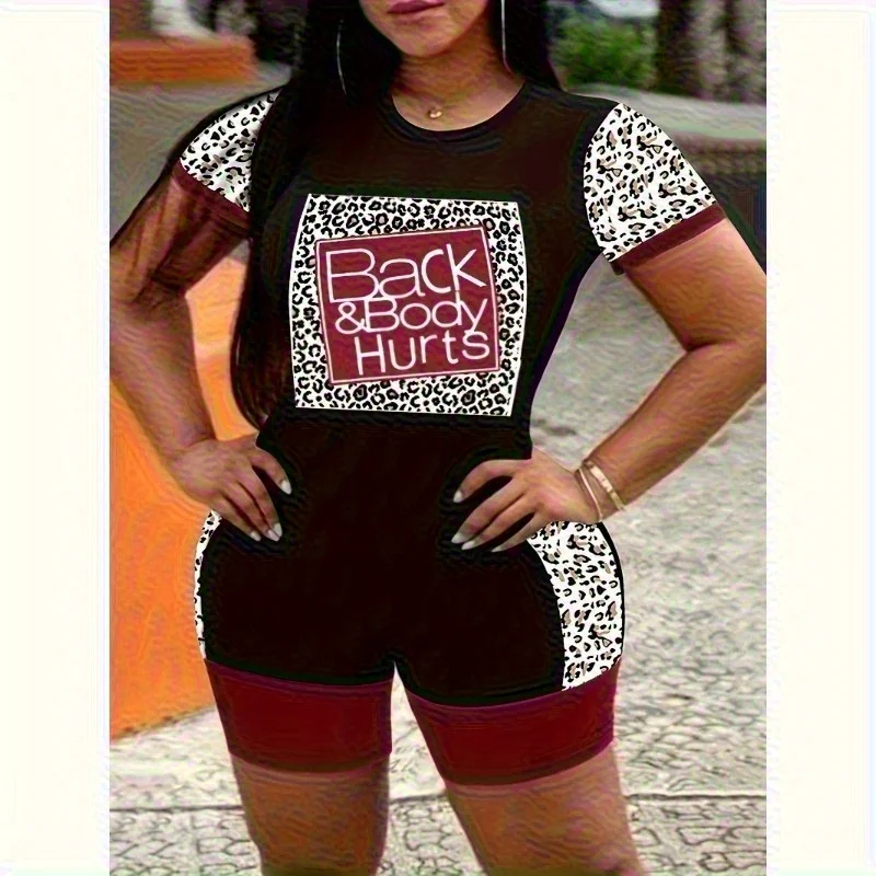 

Casual Printed Patchwork O-neck Large Two-piece Set