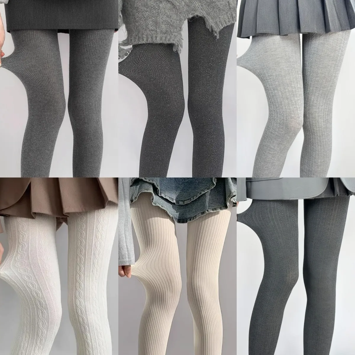 

40-52kg One Piece Ladies Leggings Gray Pantyhose Spring Autumn Velvet Light Stripes Brown Size Bottomed Black Leg Artifact