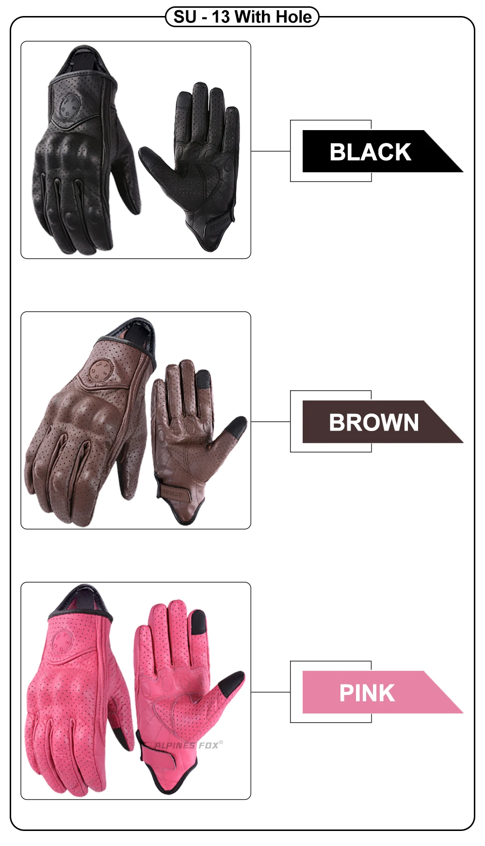 SUOMY Retro Leder Motorrad Handschuhe Männer Frauen Vinage Ziegenleder Motocross Handschuh Voll Finger Motorrad Vintage Biker Guantes Moto – Detail 5