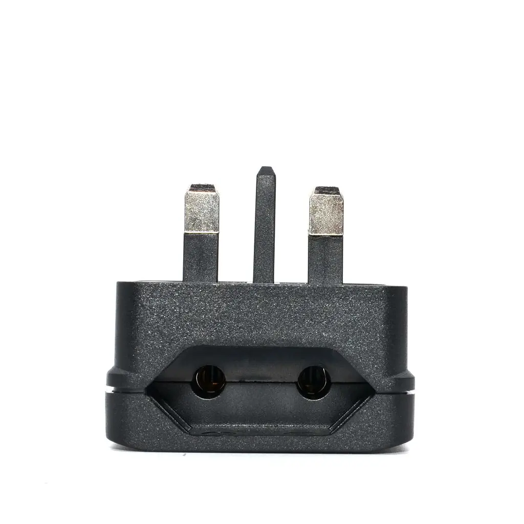 3X Euro 2 Pin To 3 Pin Converter Plug Adapter Black white