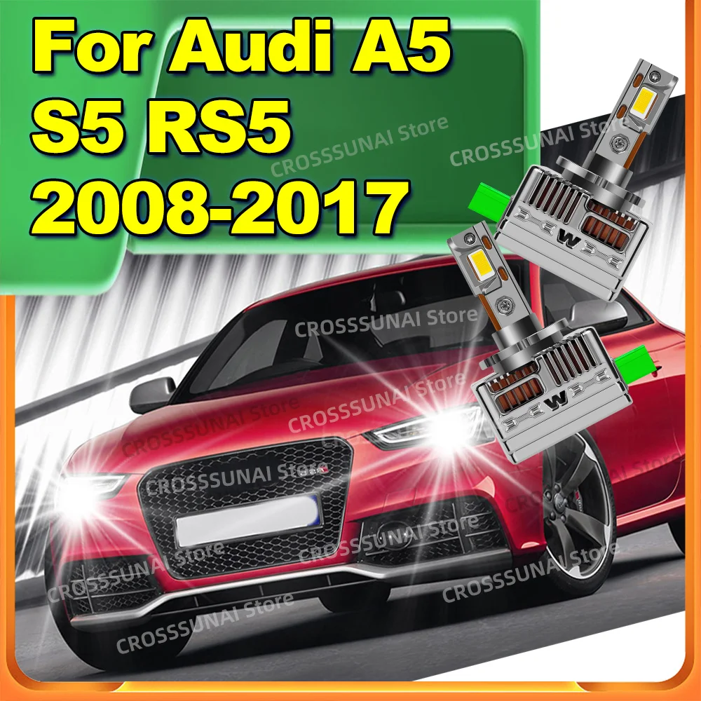 

Headlight HID Bulbs Plug&Play Turbo LED Car Light 50000LM For Audi A5 S5 RS5 2008-2017 2009 2010 2011 2012 2013 2014 2015 2016