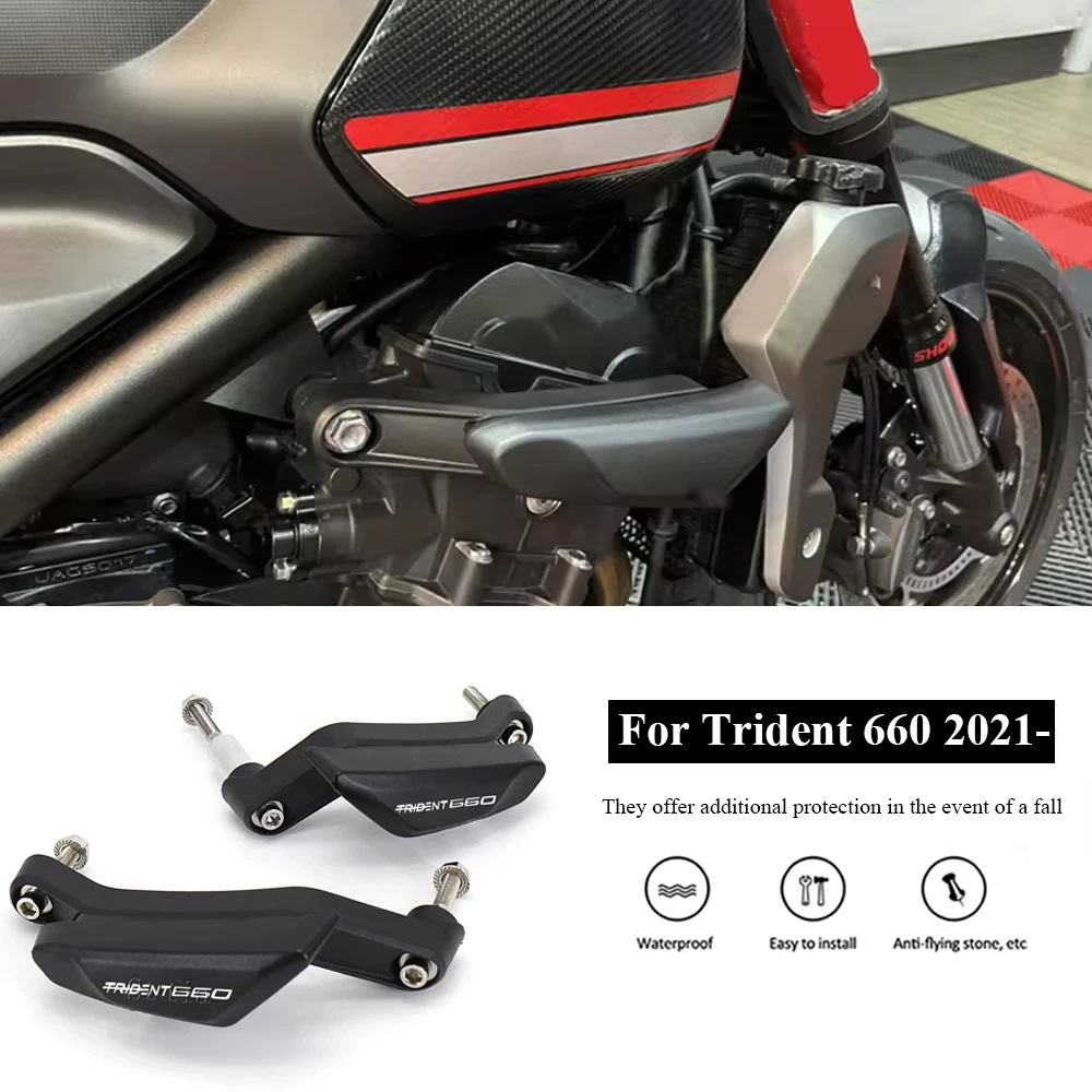 Pasuje do Trident 660 Trident660 2021 2022 Motocyklowe Slidery Ramy Owiewki Ochraniacze Crash Protectors Bobiny Ochrona Przed Upadkiem