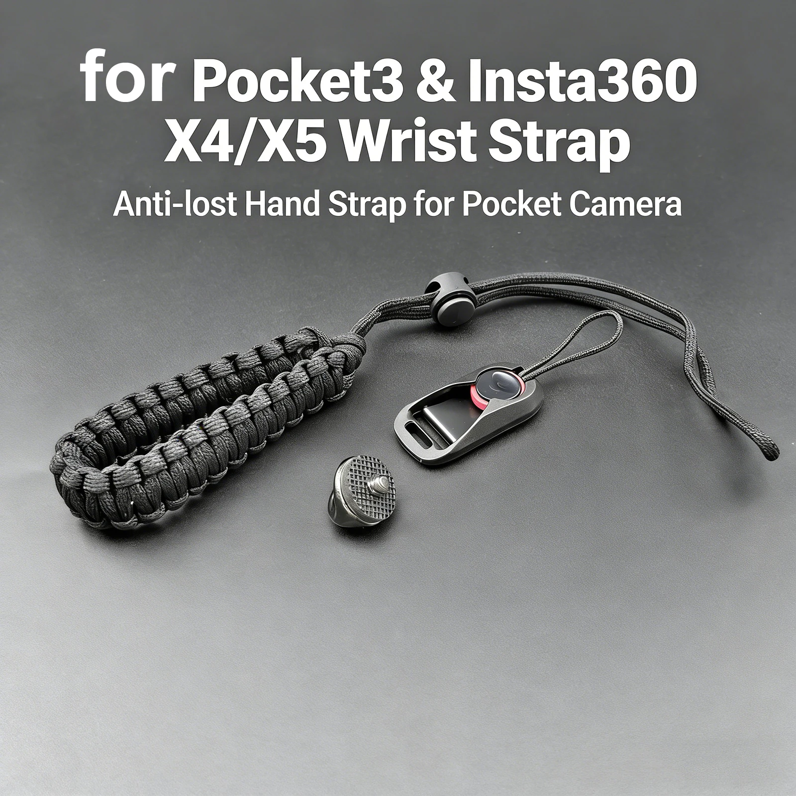 Wrist Strap for DJI Osmo Pocket 3, Insta360 X4/X5, Handheld Anti-lost Safety Lanyard with Quick Release 1/4