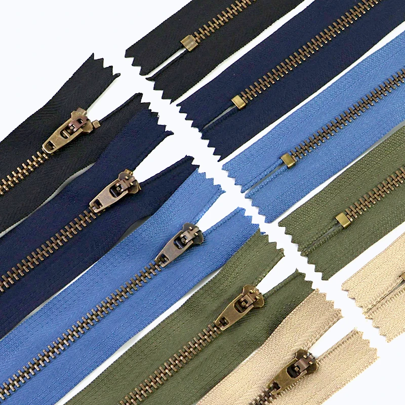 

5-20Pcs Meetee 4# Metal Zippers Closures for Clothes 10/13/15/18cm Close-End Zip Jeans Zipper Replacement Bags Zips Repair Kits