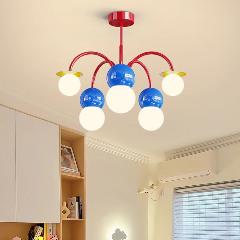 KAGU Bubble Ball Chandelier- Colorful LED Ceiling Light for Kids Room, Nursery & Bedroom